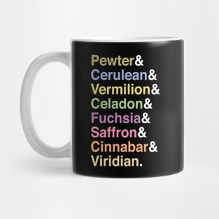 Hit The Gym Color Names Palette Mug